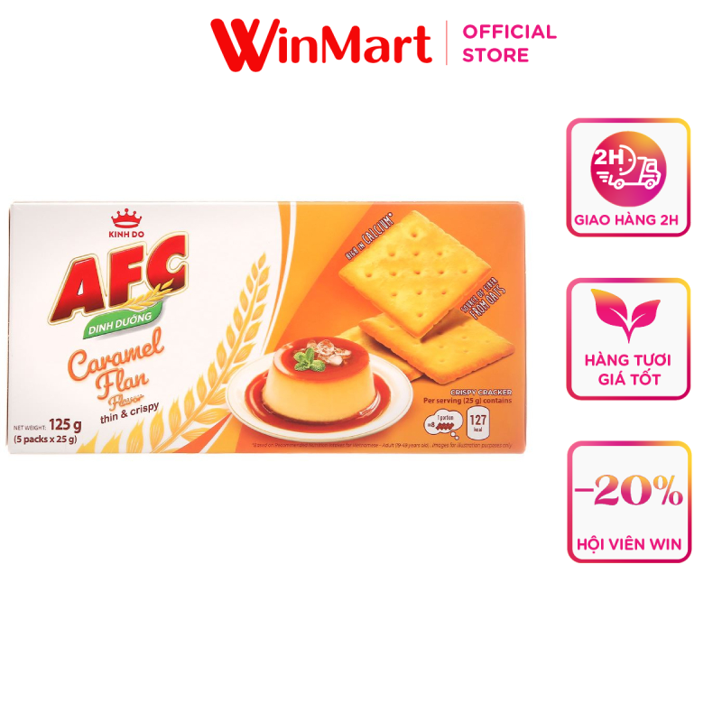 -Bánh quy caramel flan AFC hộp 125g