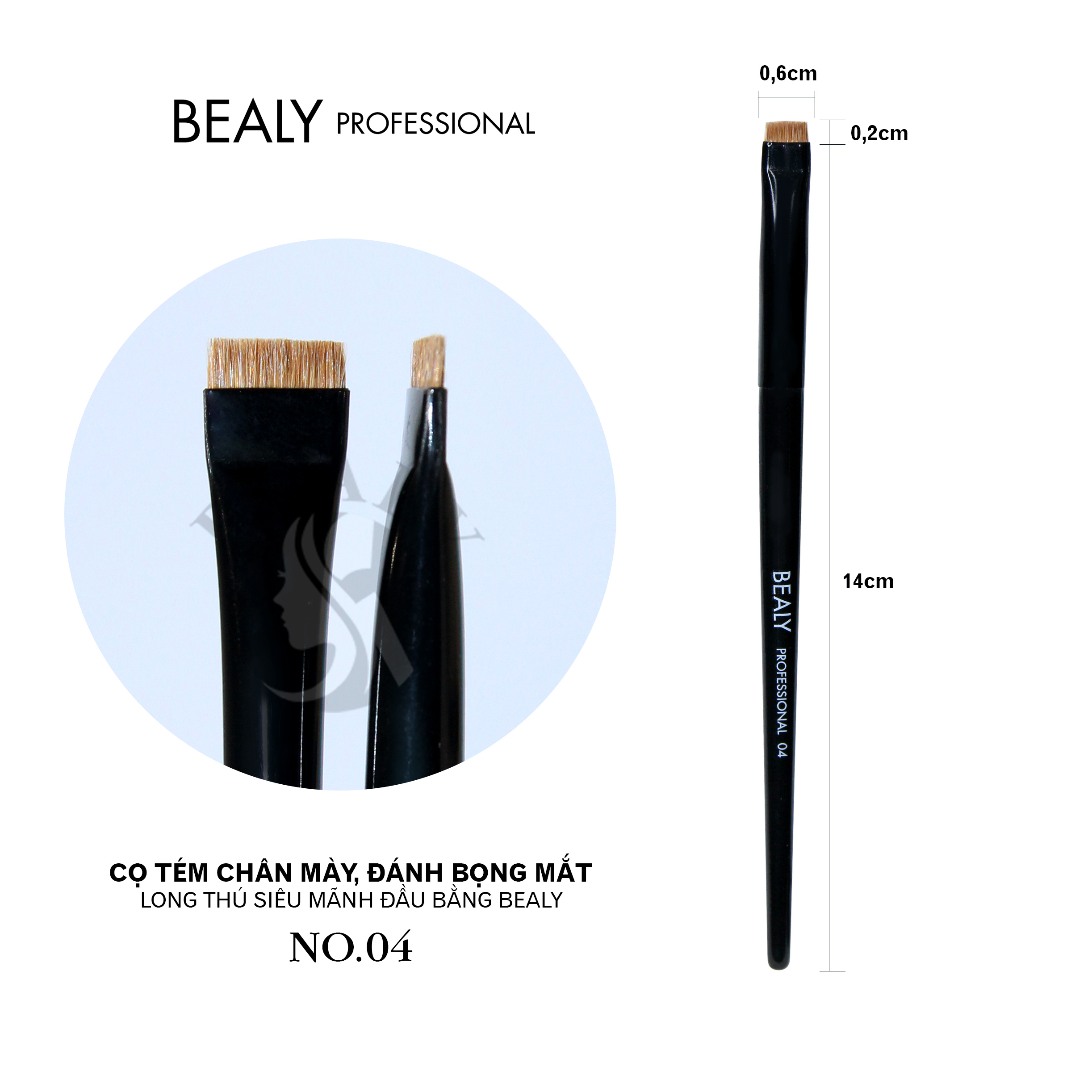 CỌ TÉM CHÂN MÀY SIÊU MẢNH ĐẦU BẰNG/ĐẦU XÉO BEALY