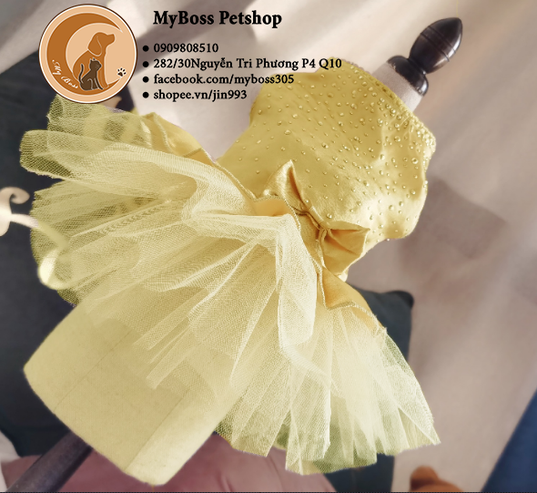 Váy / đầm xòe cho chó mèo thú cưng -Blingbling