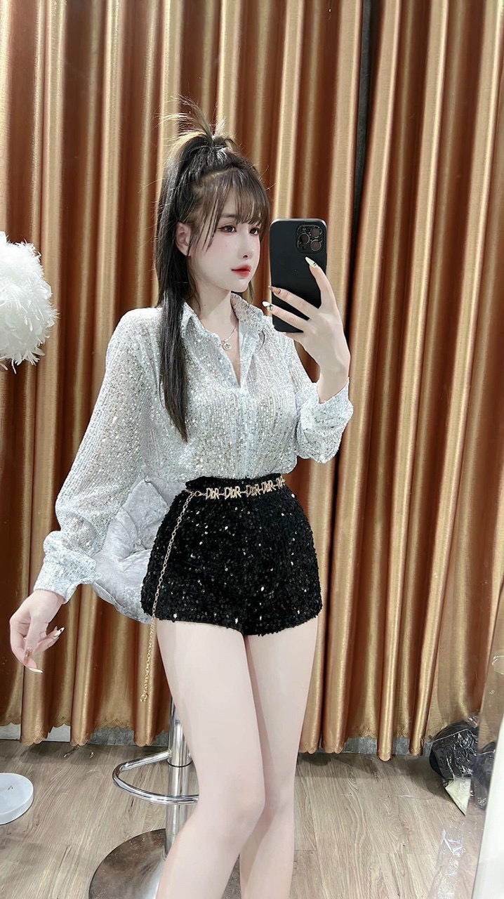 Áo tay dài kiểu kim sa-TH