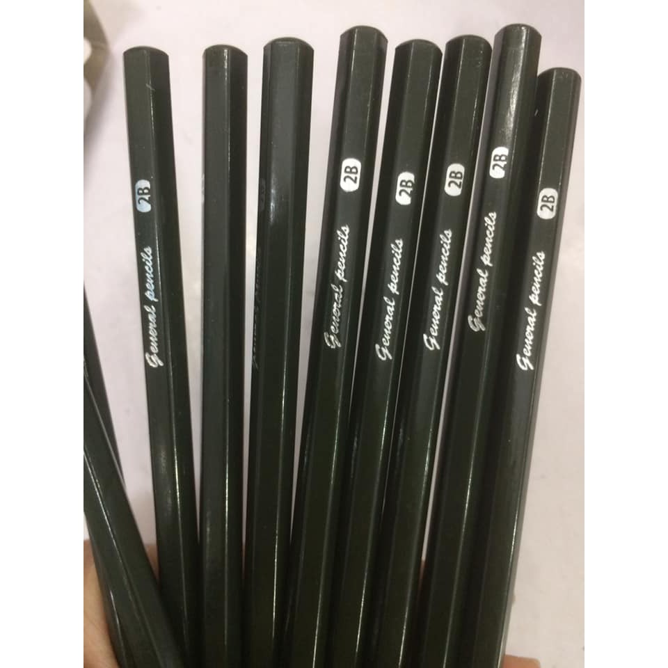 Set 10 bút chì mềm 2B Sanada - Nội Địa Nhật Bản