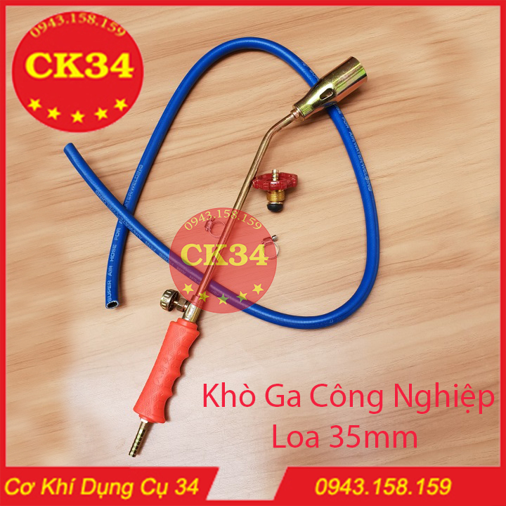 Khò Ga Công Nghiệp Cán Dài, Khò Ga Công Nghiệp Loa 35mm ( Đủ Phụ Kiện Đi Kèm )