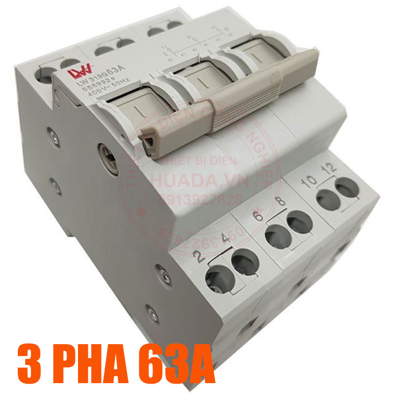 Aptomat đảo chiều 3 pha 32A - Aptomat đảo chiều 3 pha 63A
