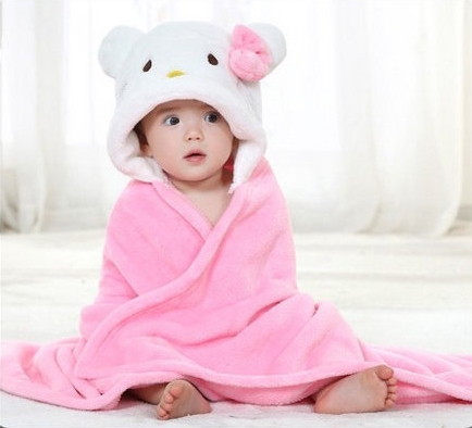 Chăn ủ có mũ hình thú cho bé siêu yêu