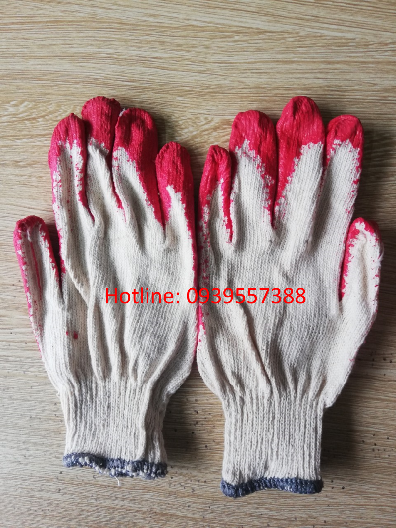 10 đôi găng tay sơn đỏ làm vườn,