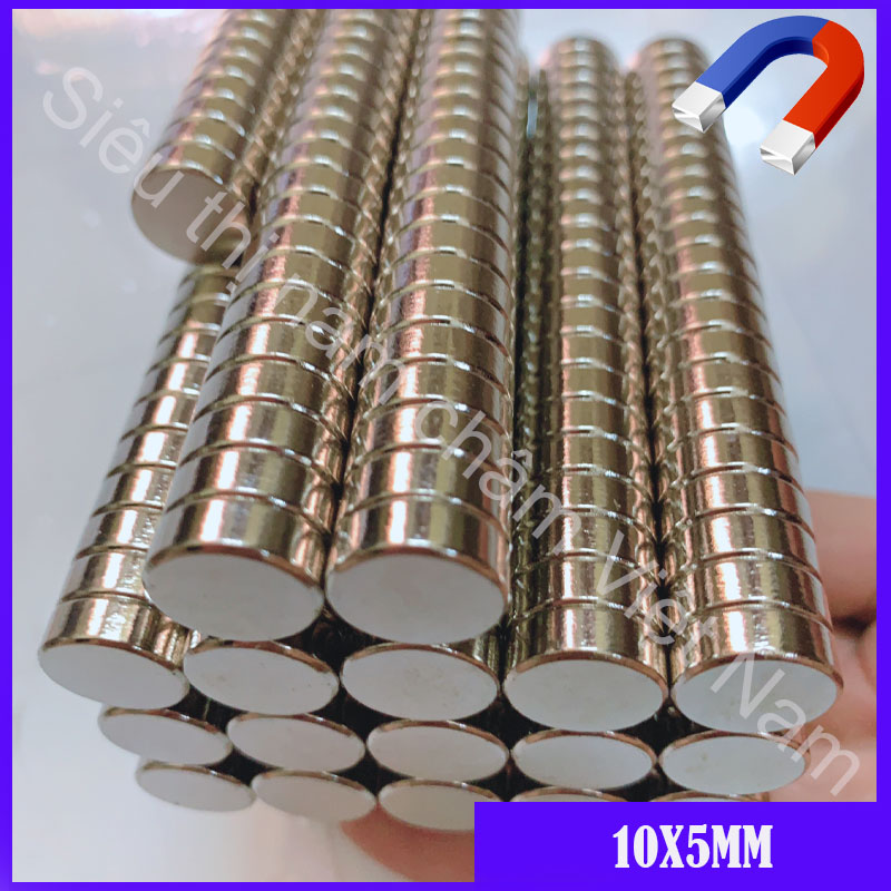 Nam châm 10x5mm (set 10v), nam châm đất hiếm siêu hút