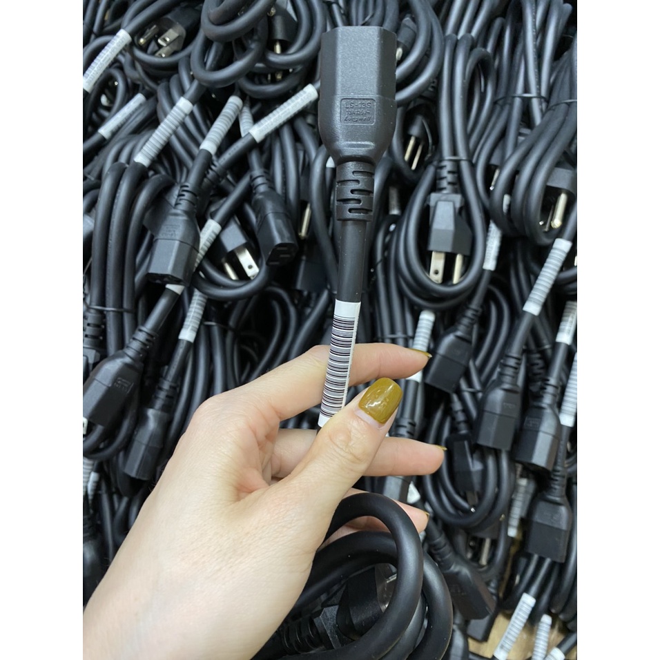 Dây nguồn máy tính 3 chấu 12a, 250v dài 1.8m, i-sheng tải được nguồn từ 2000w - 3000w