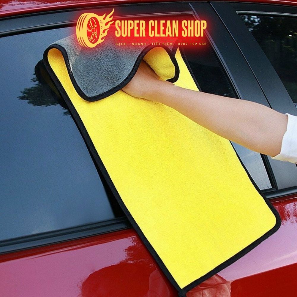 [Loại Tốt] Khăn Lau Xe Ô Tô Microfiber MỀM MỊN