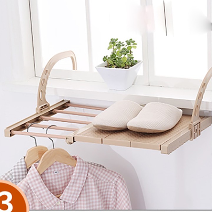 [HCM]Kệ Đa Năng Treo Ban Công Cửa Sổ Gấp Gọn (Ngẫu Nhiên Màu).
