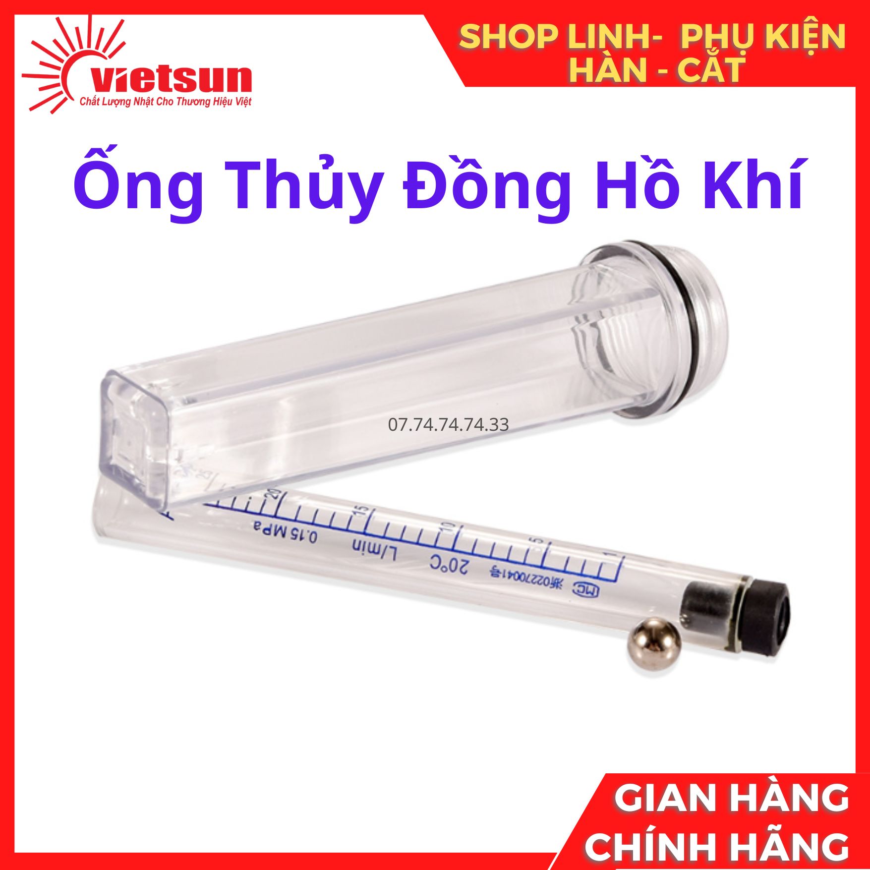 Ống đo lưu lượng khí đồng hồ Argon và CO2- Cột đo lưu lượng khí thay thế cho đồng hồ Argon/CO2