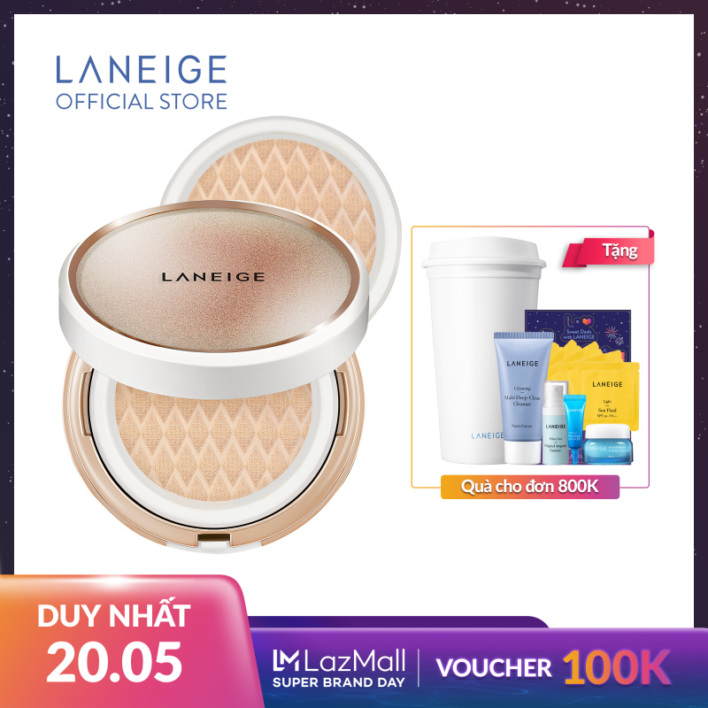 Phấn Nước Đa Năng Ngăn Ngừa Lão Hóa Laneige Bb Cushion Anti-Aging Spf50+ P3+ 15G - Kèm 1 lõi thay thế 15G