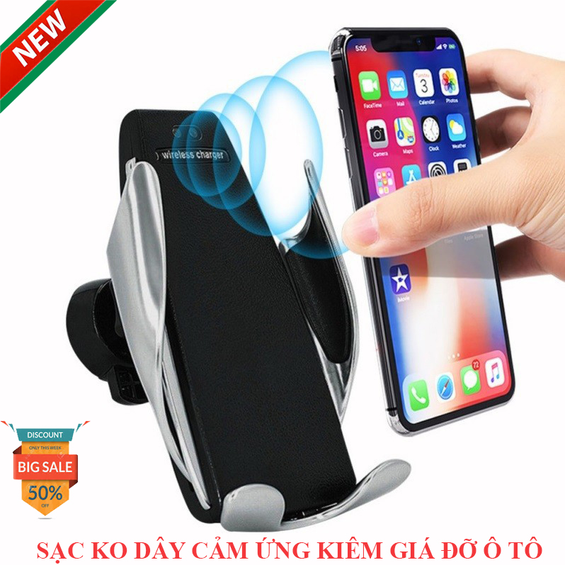 [HCM]Sạc Không Dây Cảm Ứng Đế Sạc Không Dây Thông Minh Sạc Không Dây Cảm Ứng S5 Kiêm Giá Đỡ Điện Thoại trên xe hơi công nghệ mới 2020(GIÁ CỰC SỐC)