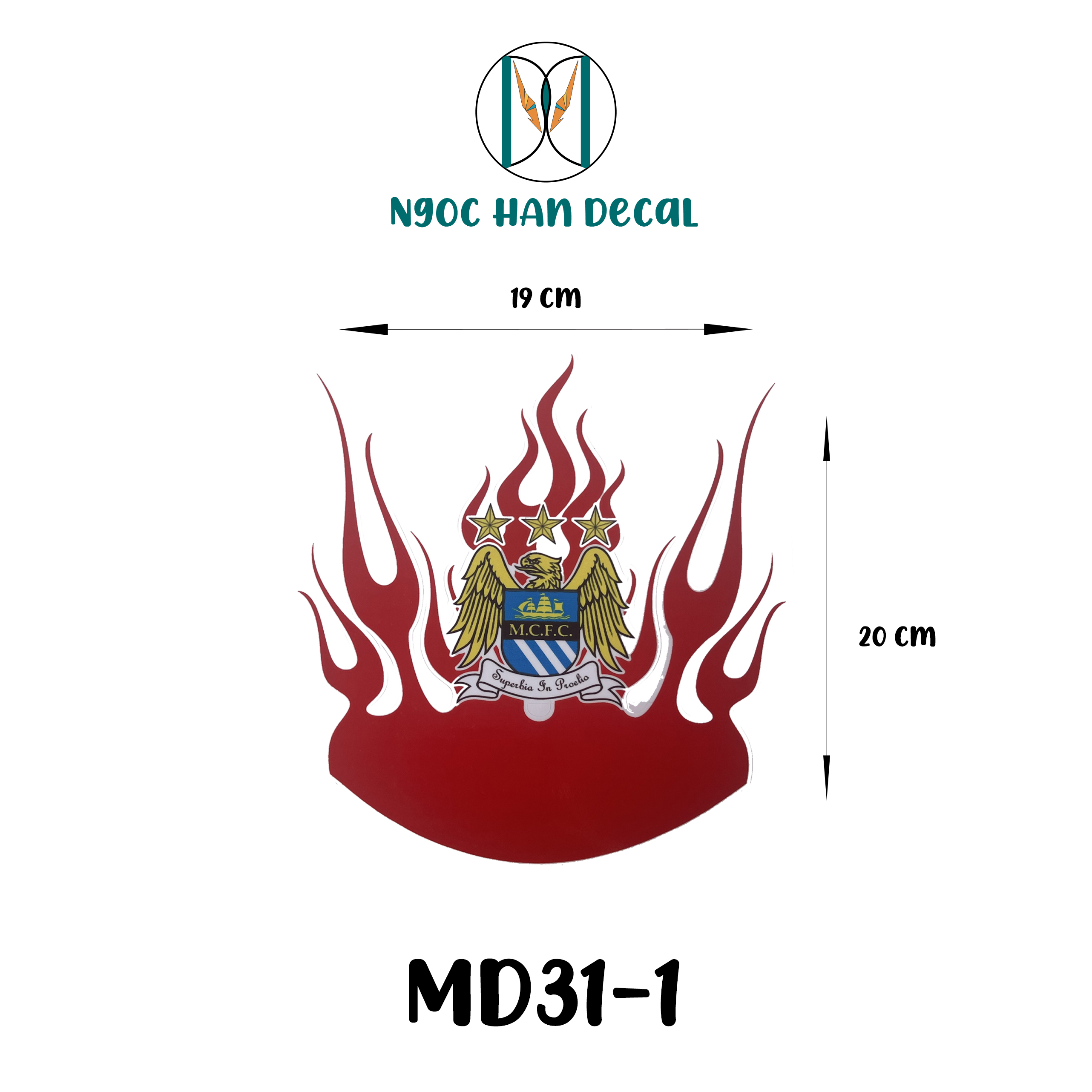 TEM DÁN MỎ DÈ TRƯỚC SAU XE MÁY - MD31