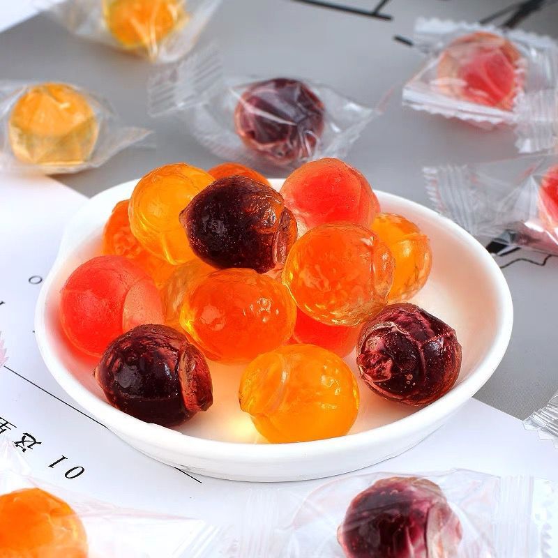 [ Mẫu mới ] Combo 300g kẹo bi dẻo trái cây / Kẹo dẻo thạch nhân mứt trái cây hình tròn / kẹo mềm hỗn hợp nhiều hương vị ăn vô cùng thơm ngon