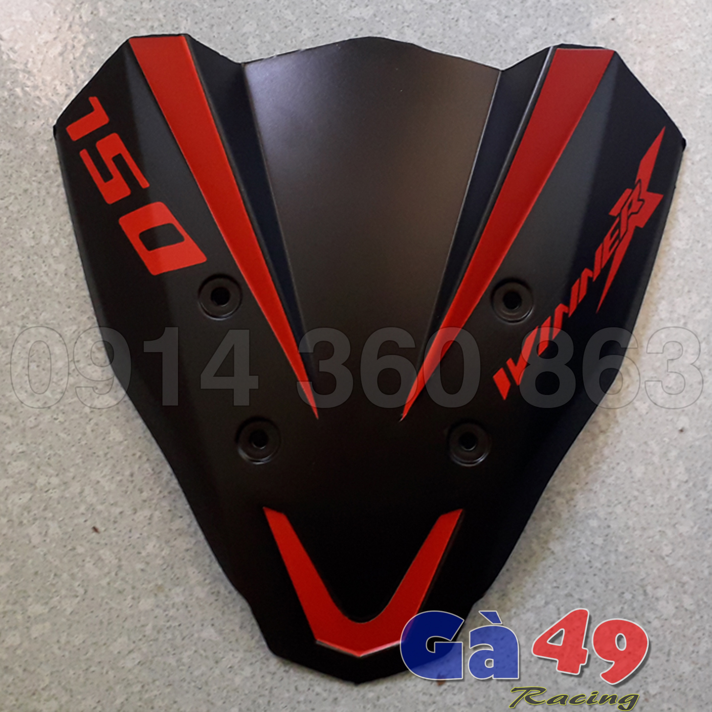Mão chắn gió Winner x v2 Kiểu sừng đen đỏ