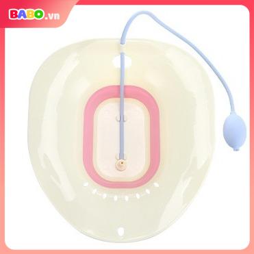 Chậu Xông Hơi Vùng Kín Phụ nữ Sau Sinh Gấp Gọn Gắn bồn cầu Tiện Lợi kèm Vòi xịt, Bô xông hơ phụ khoa sản phụ.