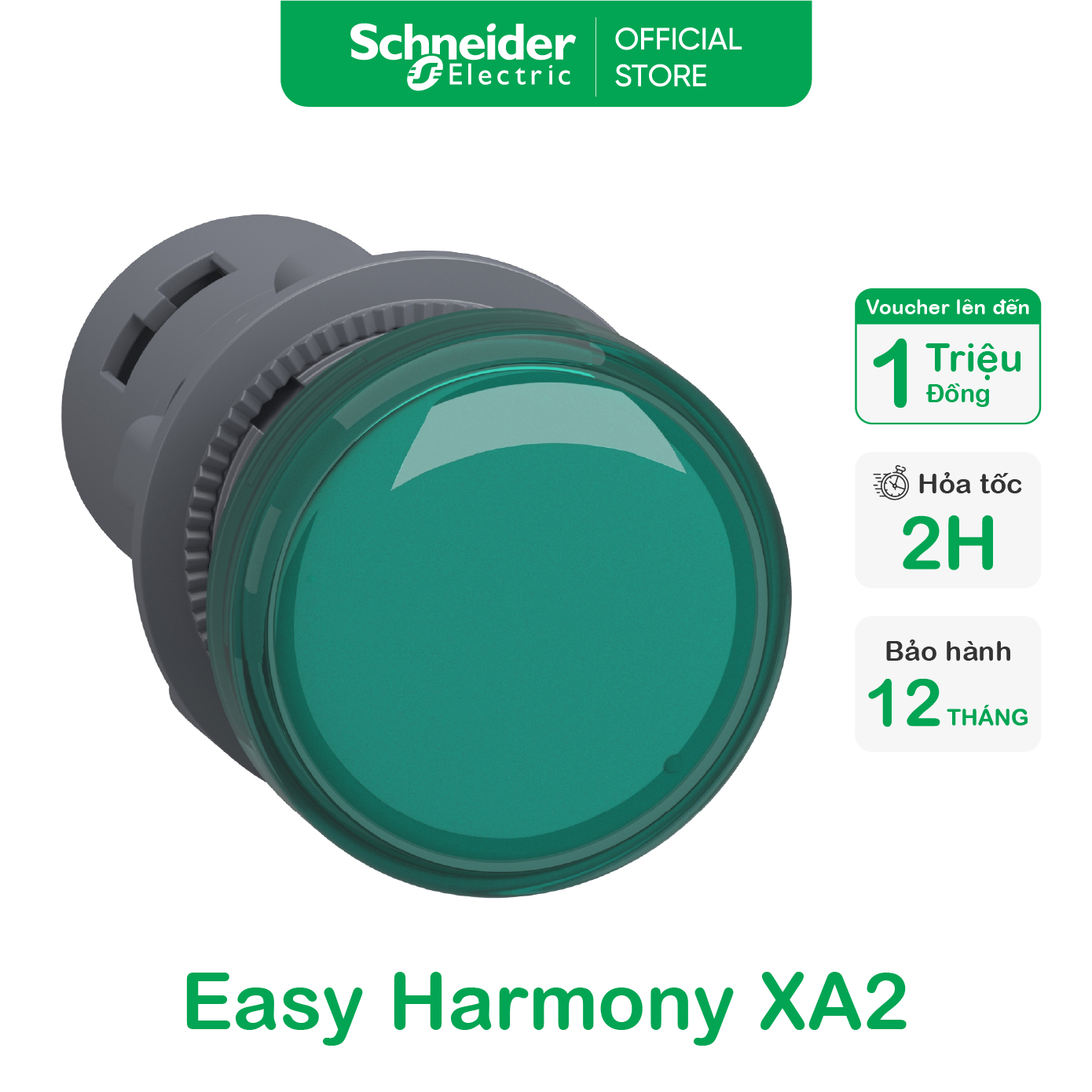 Đèn báo panel tròn - Phi 22 - 24VAC/DC - Schneider Electric - XA2EVB1LC XA2EVB3LC XA2EVB4LC XA2EVB5LC XA2EVB6LC XA2EVB8LC