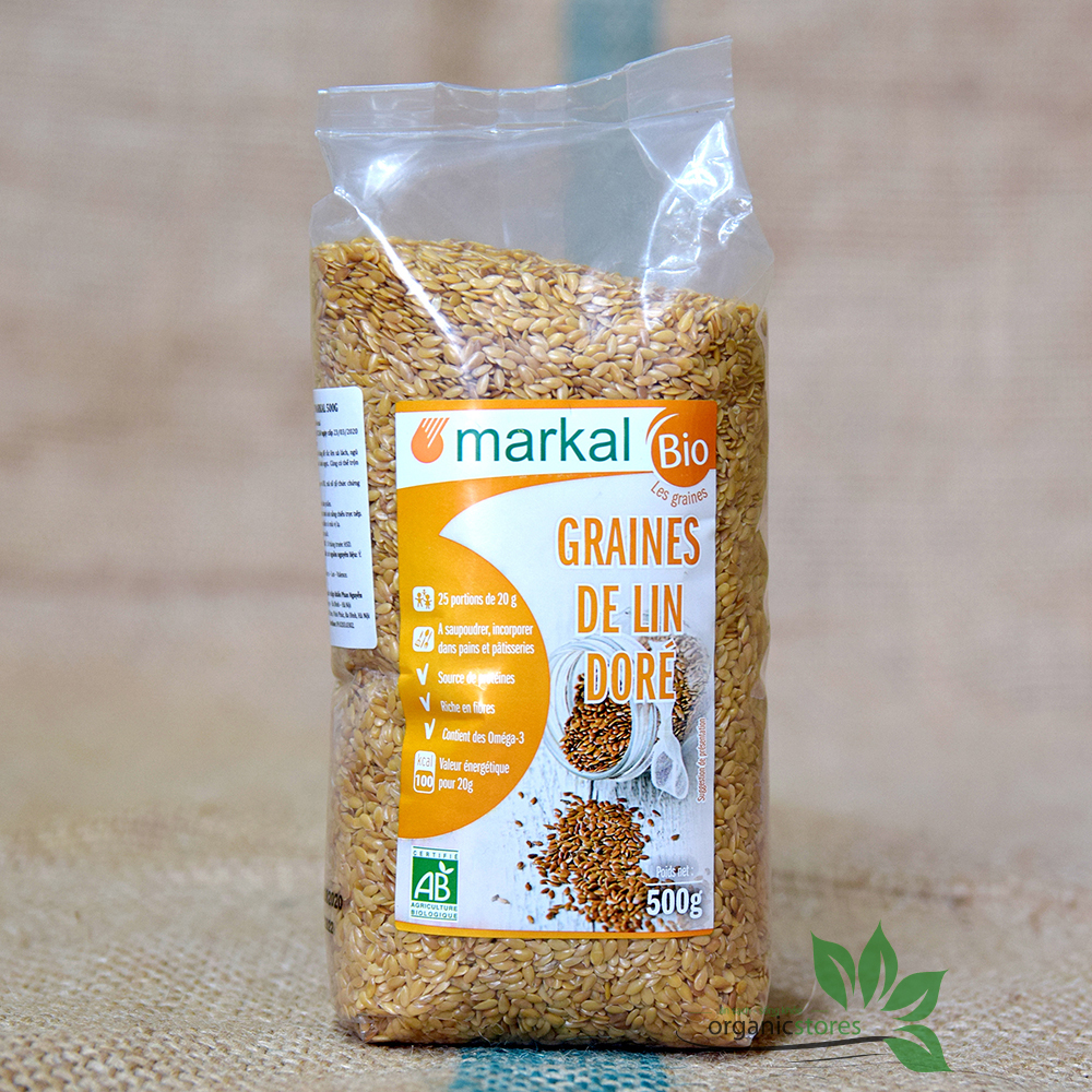 Flax seed yellow and brown organic MARKAL 500g