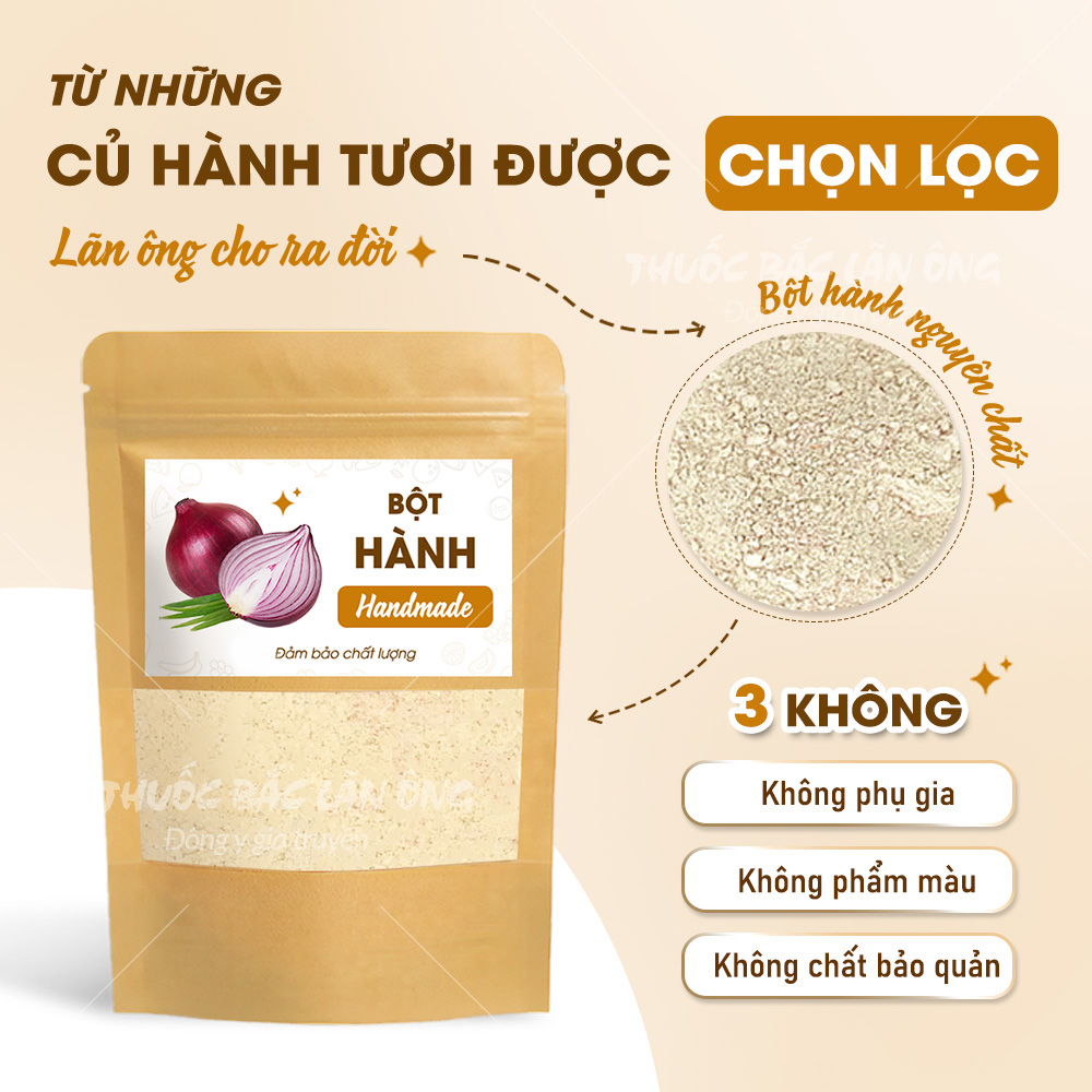 Bột hành tím nguyên chất 100g (Bột hành ta, gia vị tẩm ướp thực phẩm thơm ngon)