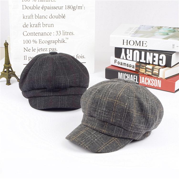 Mũ Nồi Dạ Beret Kẻ Caro SSV2077-MTT2