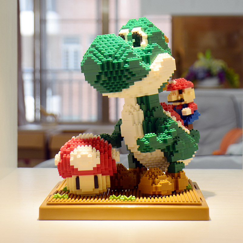 Bộ xếp hình 3D - khủng long xanh Mario