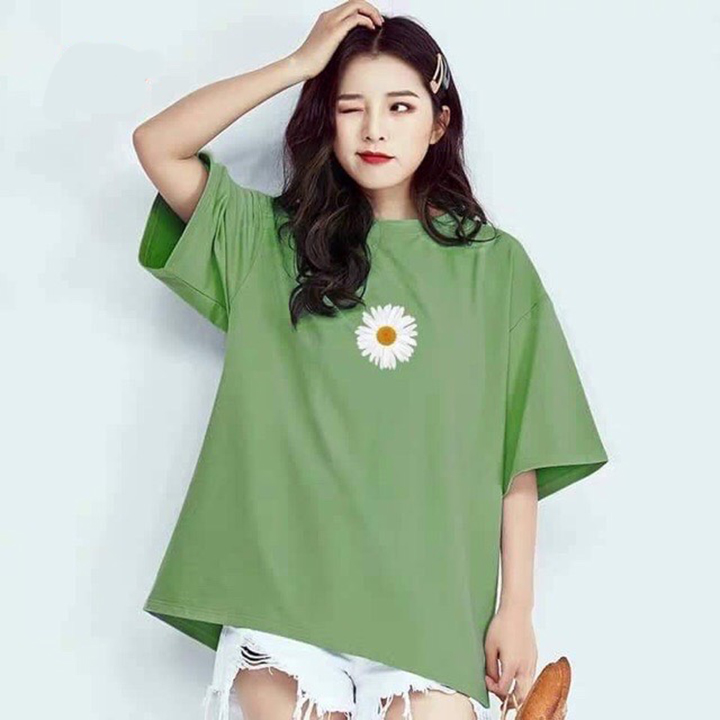 Áo phông cúc họa mi, thoàng mát, không xù lông, giặt không phai, from từ 40-60kg chất coton mềm