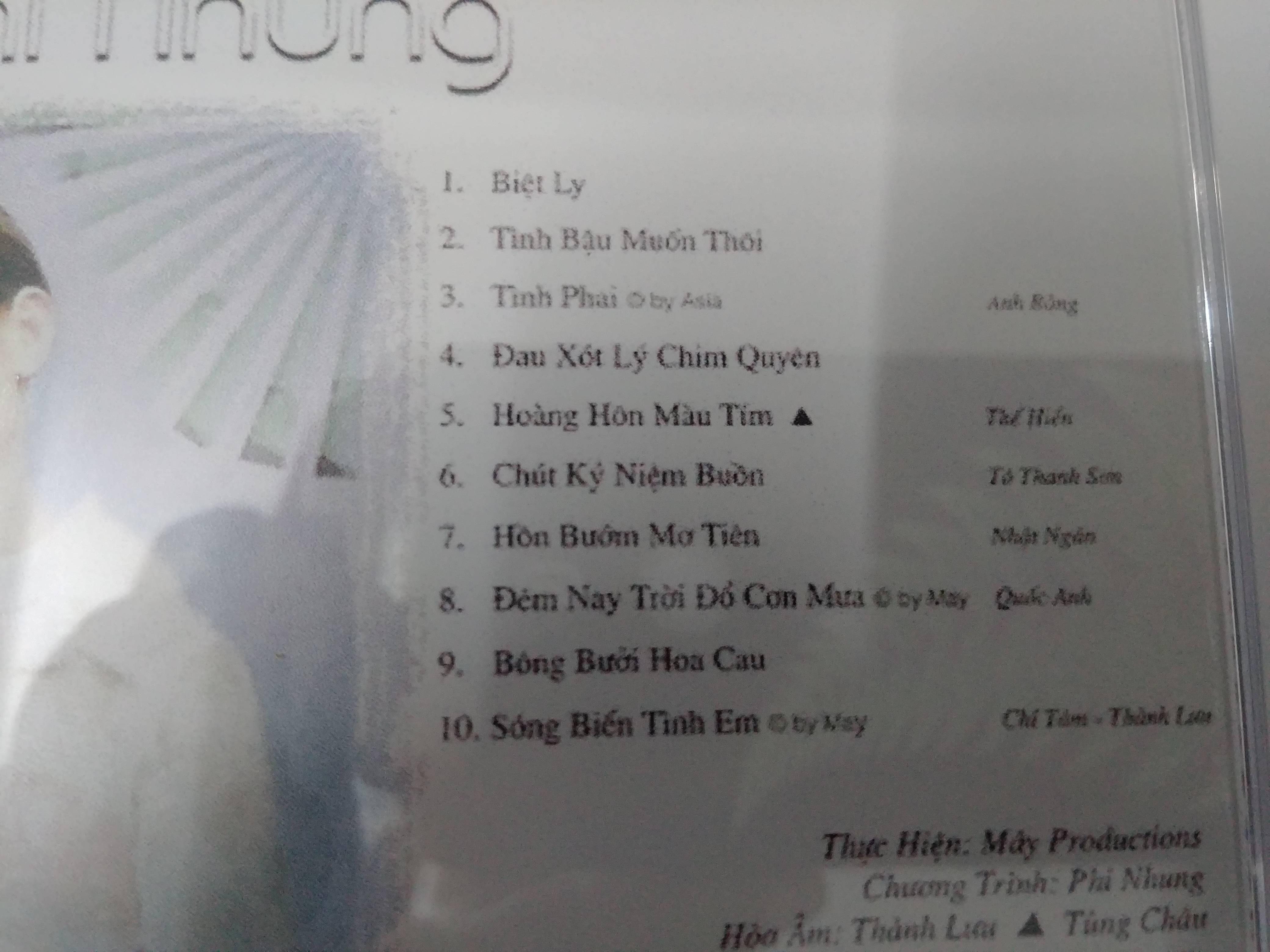 CD Hoàng Hôn Màu Tím - Phi Nhung - MâyCD