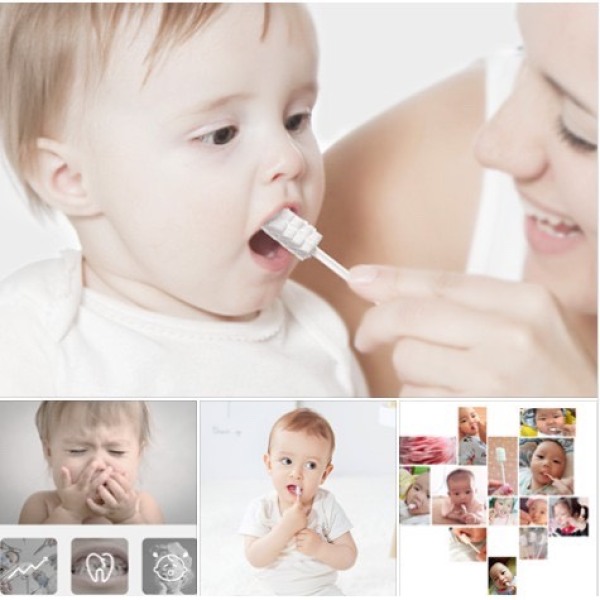 Hộp 30 rơ lưỡi GB Baby vệ sinh răng miệng cho bé