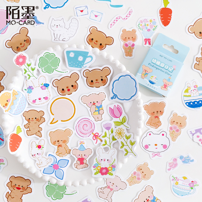 Hộp 45 Sticker Chủ Đề Kindergarten Diary Trang Trí Planner - Case Sover