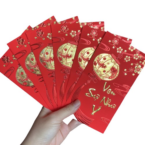 Set 6 Lì Xì Đỏ Tết Cổ Truyền