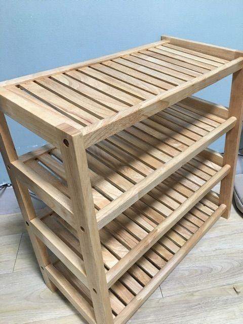 [HCM]Kệ dép gỗ 60cm - 4 tầng