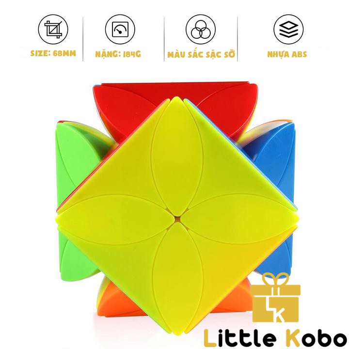 Rubik Biến Thể Four Leaf Clover Cube Cỏ 4 Lá Stickerless