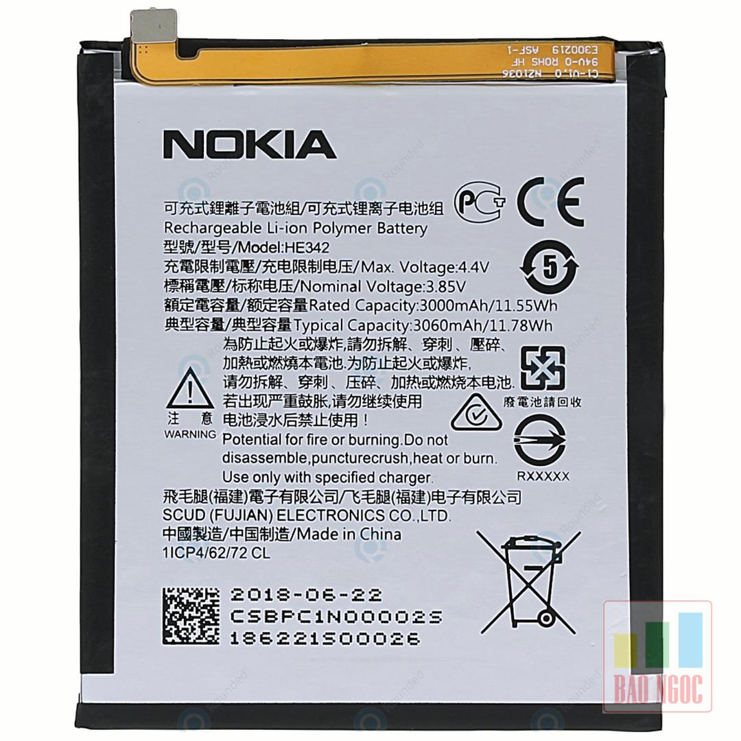 Pin Nokia X5 2018 / Nokia 5.1 Plus / Nokia  X6 2018 / Nokia 6.1 Plus ( HE342 ) dung lượng 3060 mAh