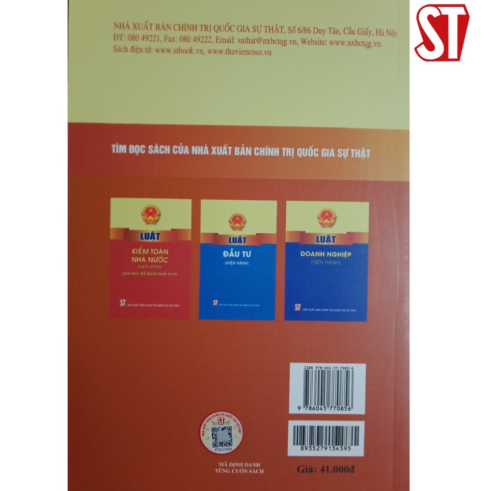 [Sách] Luật Quản Lý, Sử Dụng Tài Sản Công (Hiện Hành) (Sửa Đổi Năm 2020)