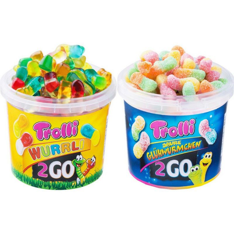 (2 loại) Kẹo Dẻo Con Sâu Trolli Wurrli 150gr