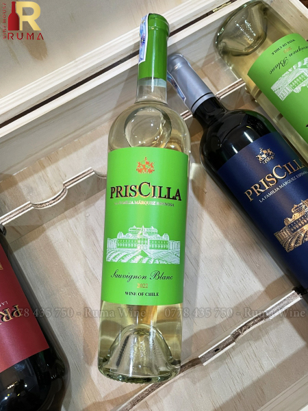 Vang Chile PrisCilla nhập khẩu - Nước Nho không qua chưng cất