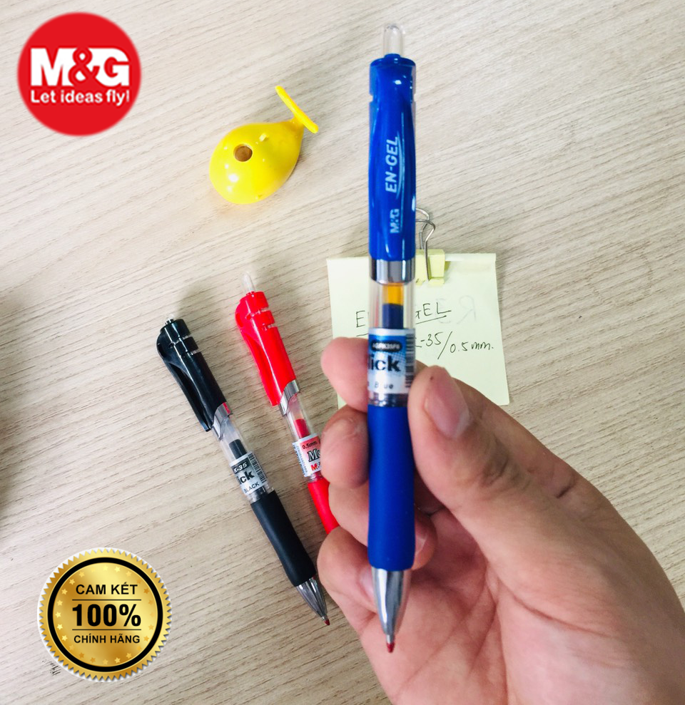 1 cây bút Gel bấm mực En - Gel huyền thoại K35 0.5mm của văn phòng phẩm M&G Vpp Sáng tạo quà tặng kèm đơn Cứ mua là có quà
