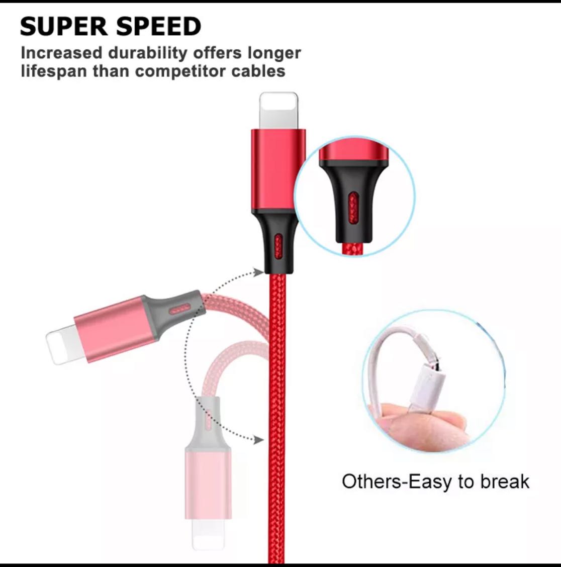 Dây Cáp Sạc đa năng 3 trong 1 hỗ trợ 3 Đầu Lightning - Micro USB - Type C, cáp sạc iphone, cáp sạc Android data cable