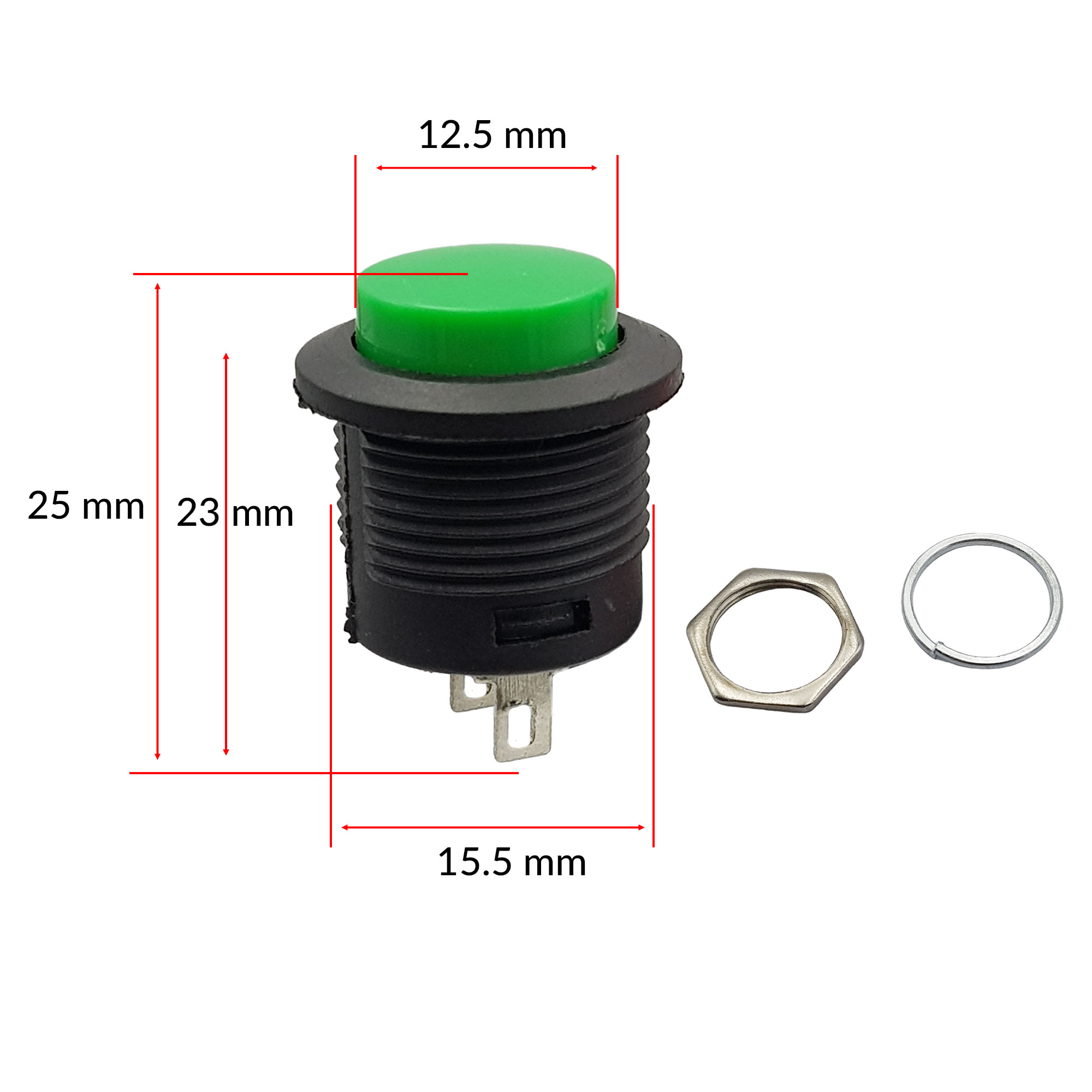 Combo 2 nút nhấn nhả R13-507 16mm