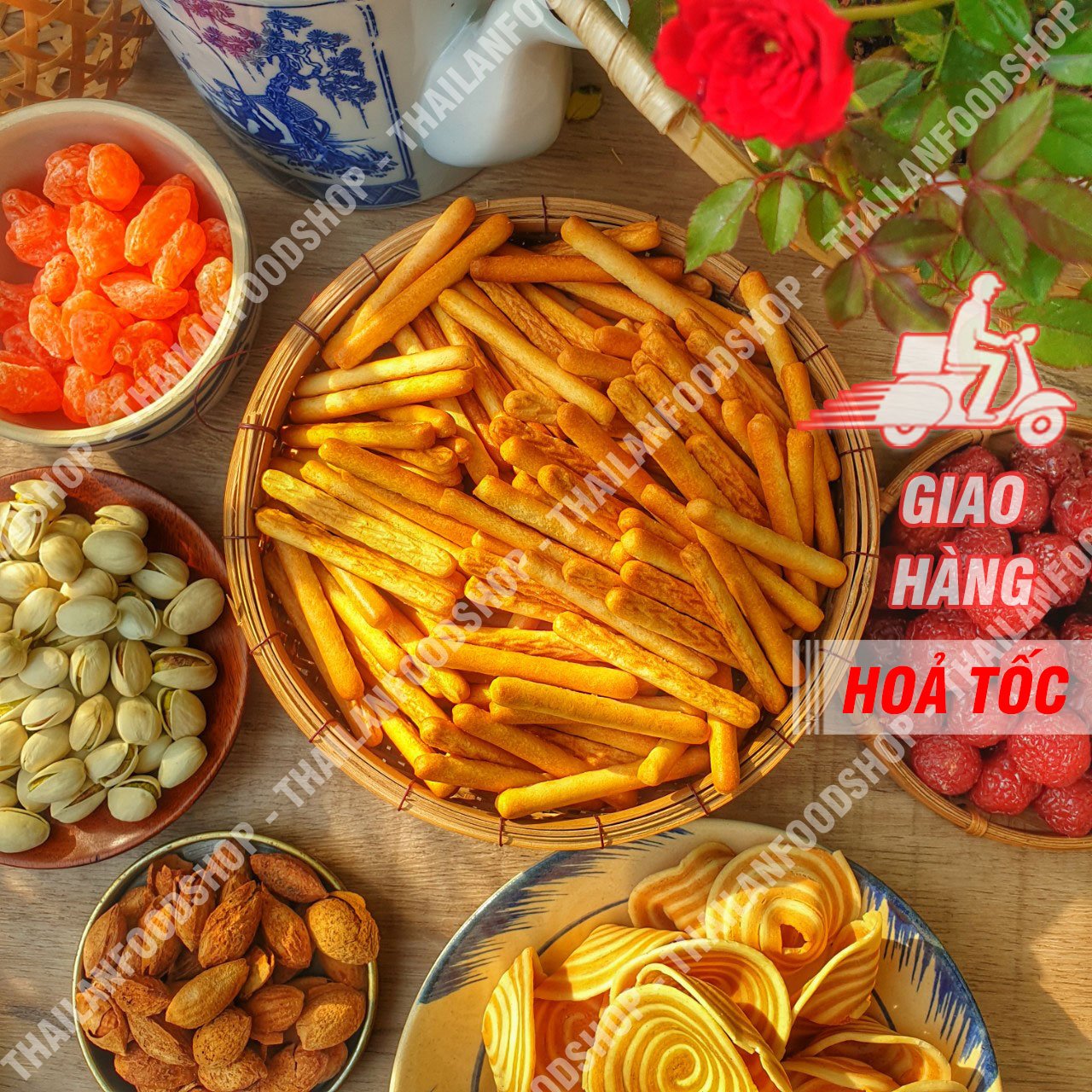 Bánh Quy Đũa Lon 300Gr (Bánh Quy Que/ Bánh Quy Mặn)