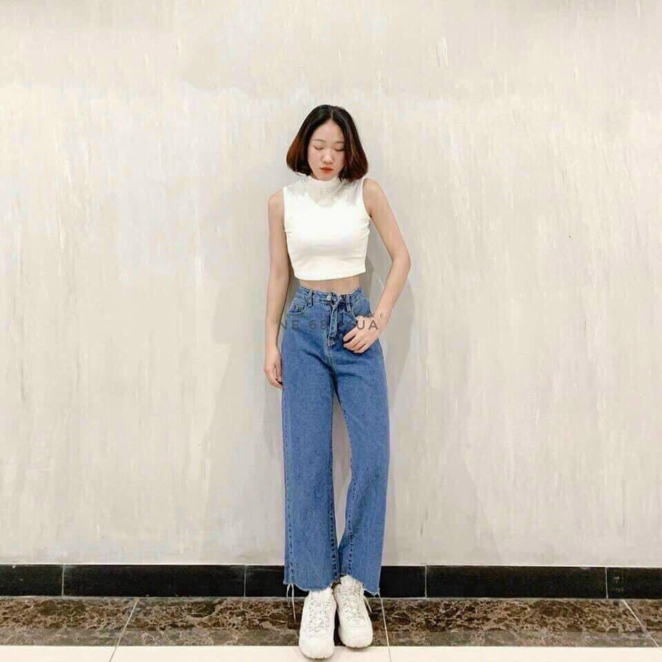 ÁO CROPTOP BA LỖ CAO CỔ HOT TREND