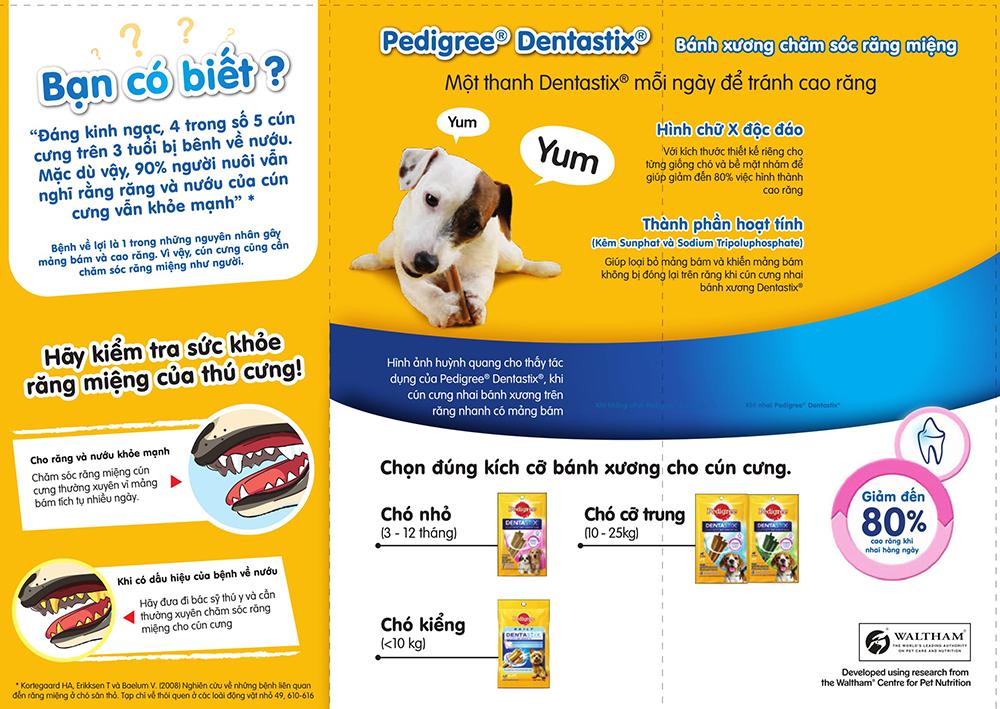 Que gặm sạch răng cho chó con Pedigree Dentastix 56g