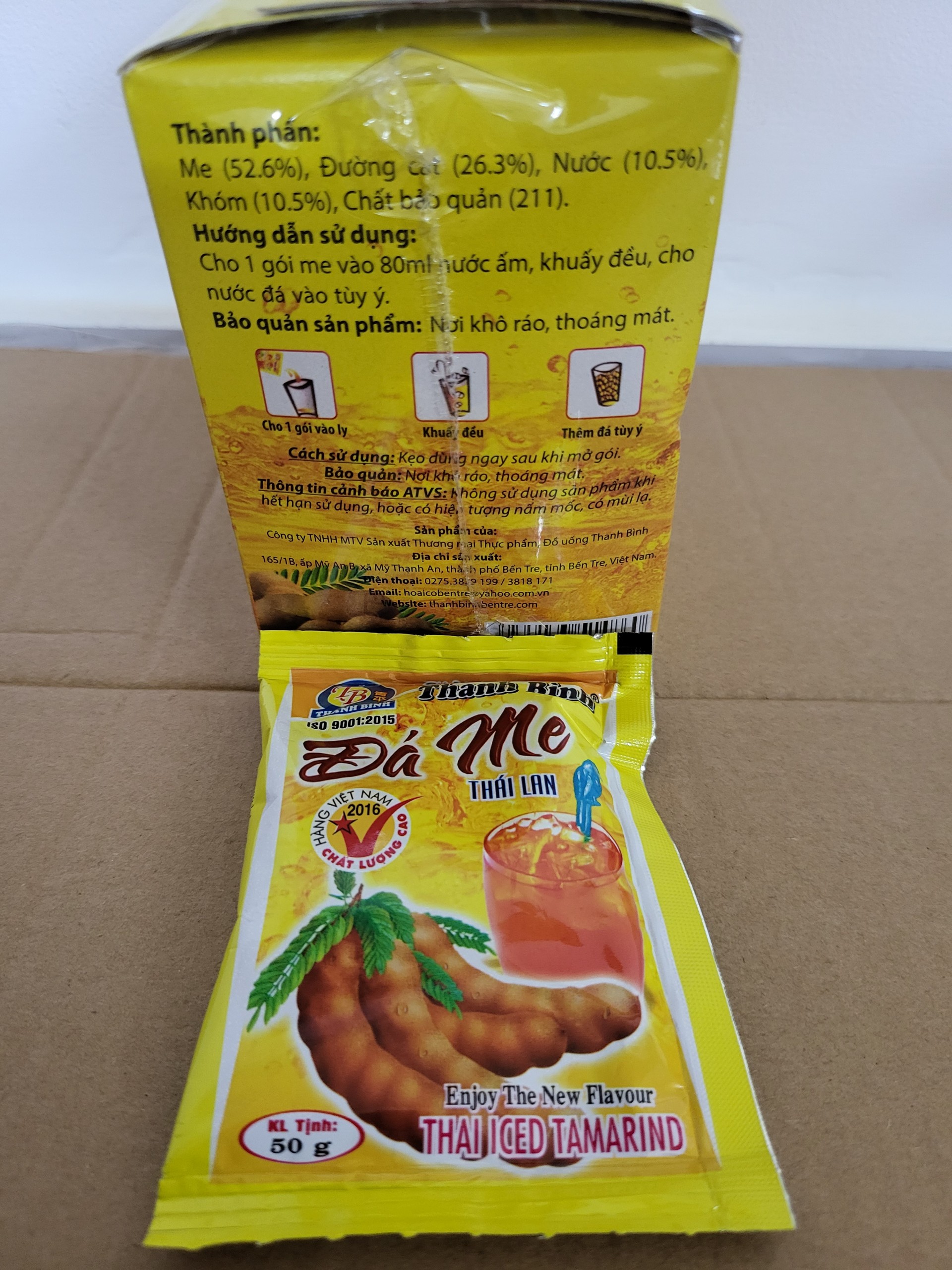 [Hộp Giấy 900g] ĐÁ ME (THÁI LAN HẠT MỀM) [VN] THANH BÌNH Thai Iced Tamarind