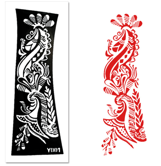HENNA STENCIL FOR  HAND (NO HENNA CONE - TATTOO INK)
