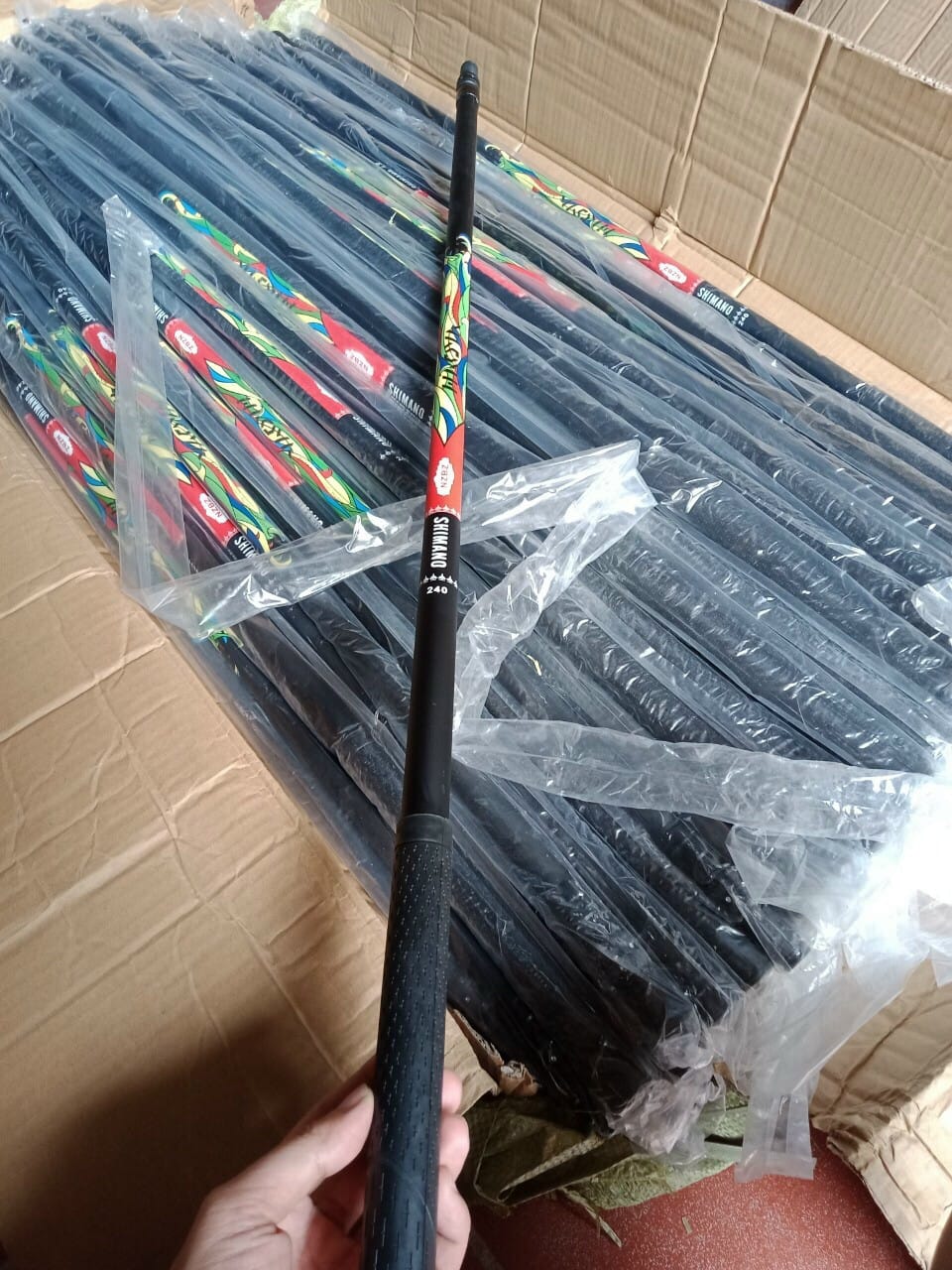 Cán Vợt Cacbon Siêu Cứng Cao  2m1 và 2m4