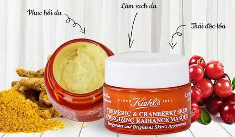 Mặt nạ nghệ Kiehl’s (mask nghệ việt quất kiehls) ngăn ngừa và giảm thâm dưỡng trắng turmeric & cranberry seed masque 14ml
