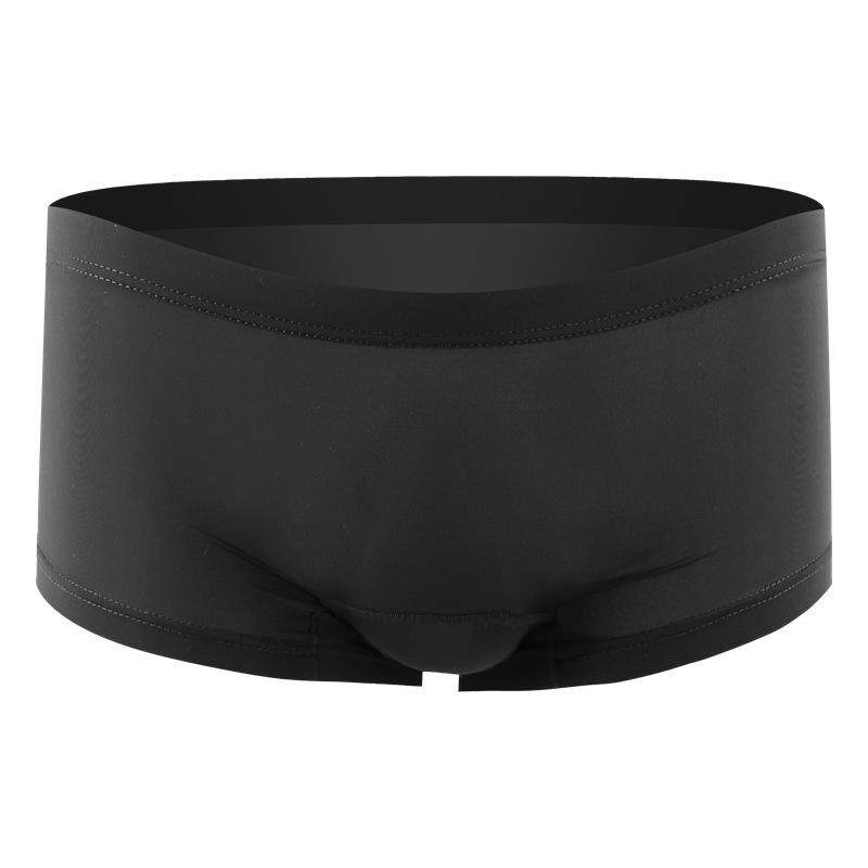 Men's Ice Silk Boxers Seamless Flat Pants Ultra Thin Breathable U-convex and Sexy C519