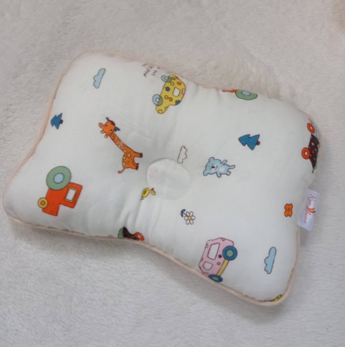 Gối lõm chống bẹt đầu vải xô Nhật cho bé sơ sinh siêu mềm mịn Kim Home