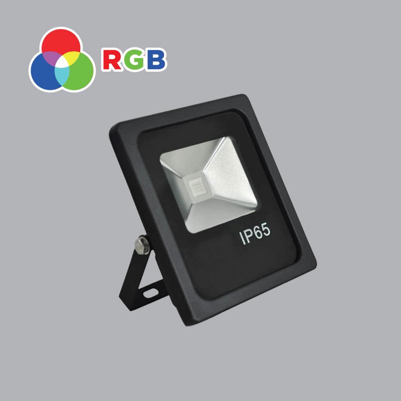 ĐÈN LED PHA REMOTE ĐỔI MÀU IP65 10W MPE (FLD-10RGB)