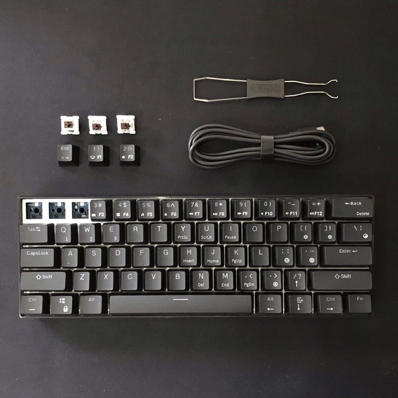 ✵ RK61 RGB HOTSWAP - Bàn Phím Cơ không dây Royal Kludge RK61 RGB kết nối 3 chế độ